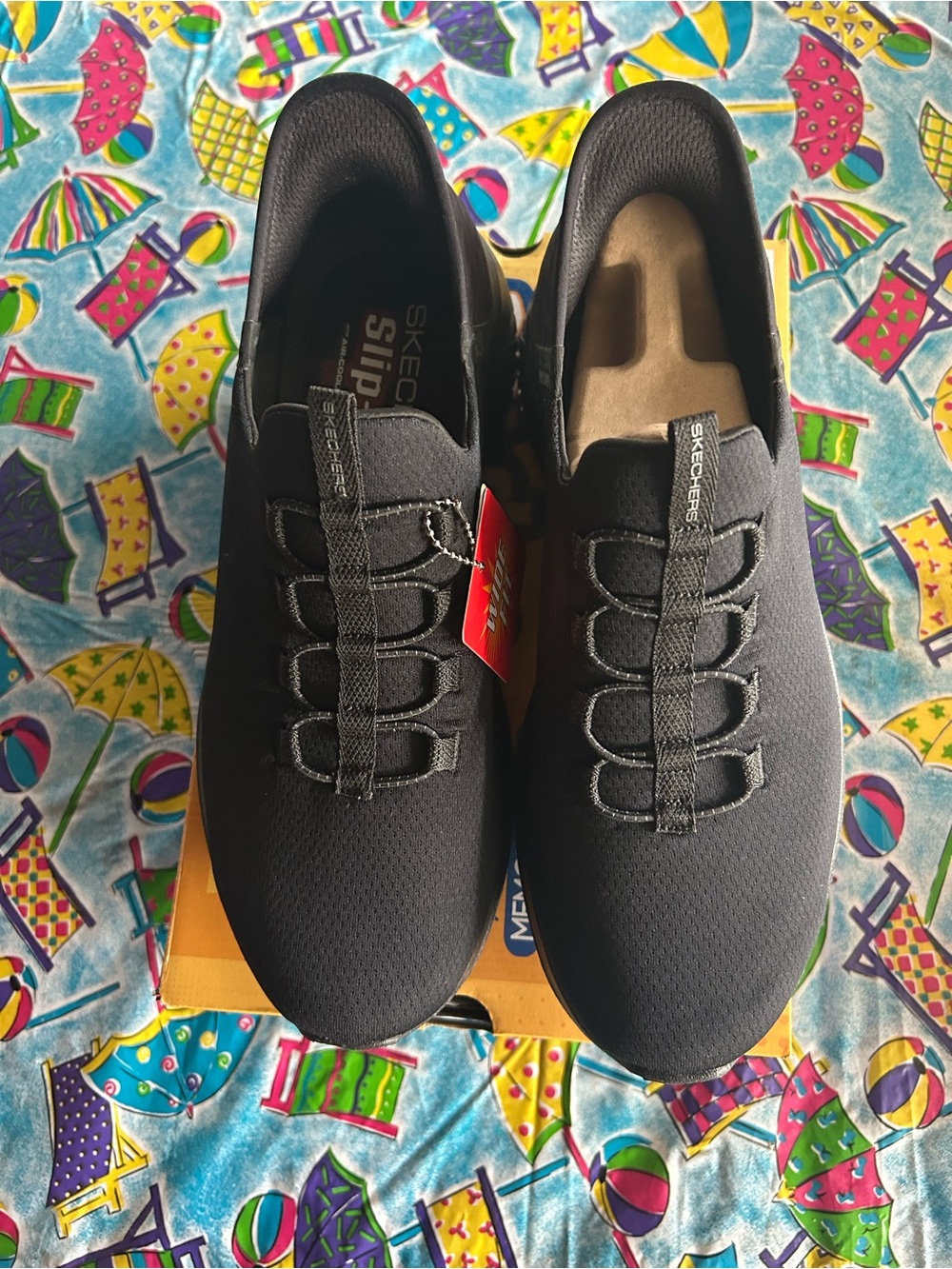 Skechers Men's Black Slip-On Casual Loafers